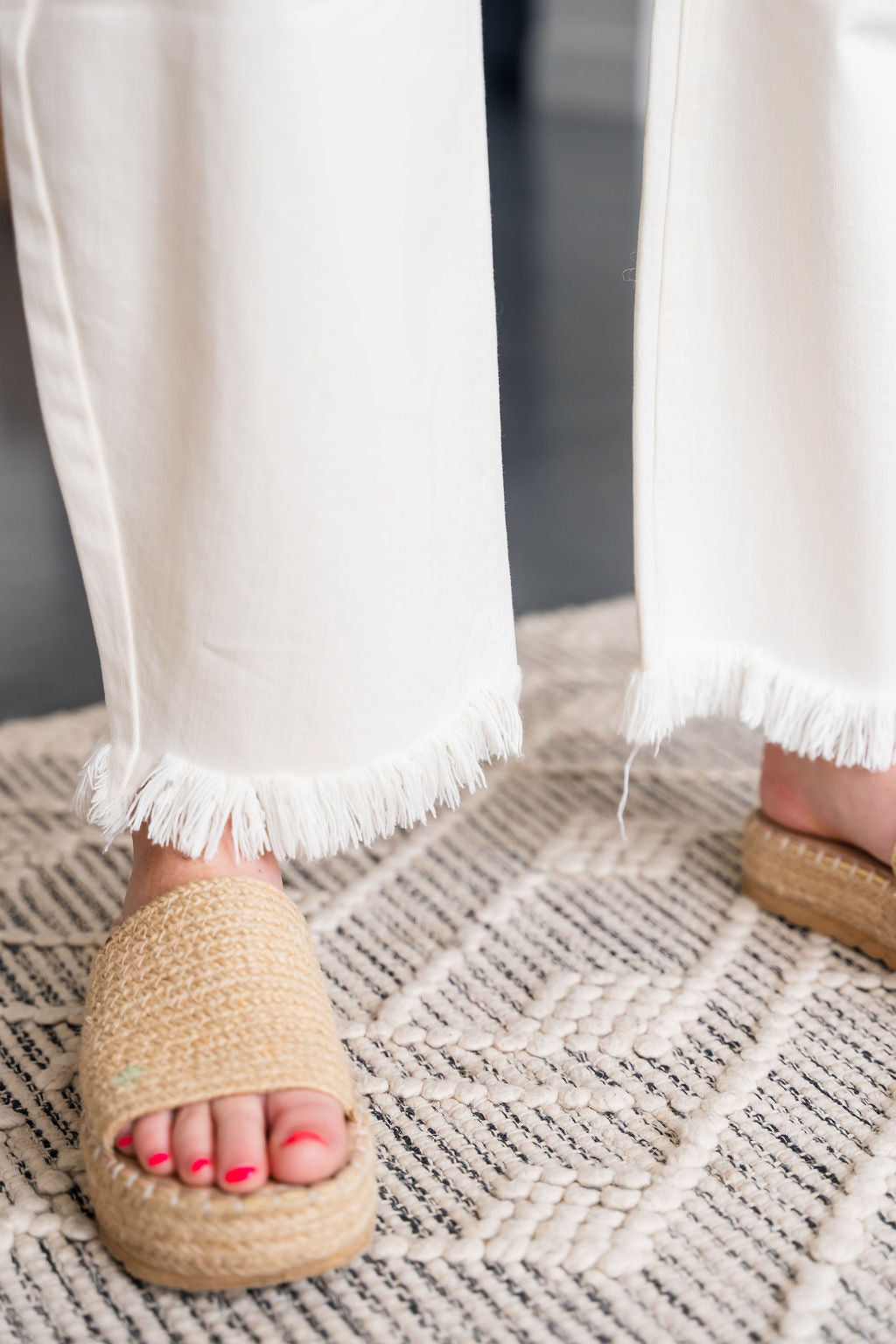 Ivory Barrel Jeans