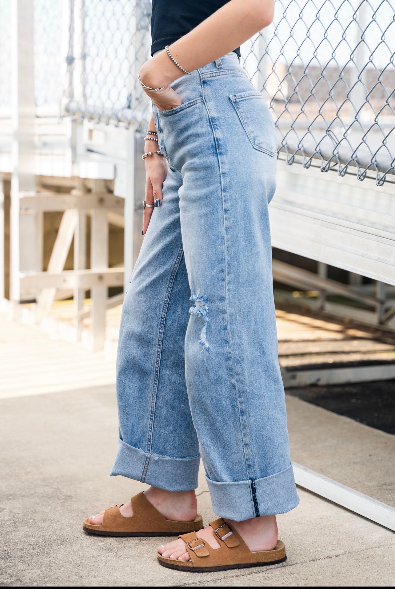 High Cuff Lightwash Jeans