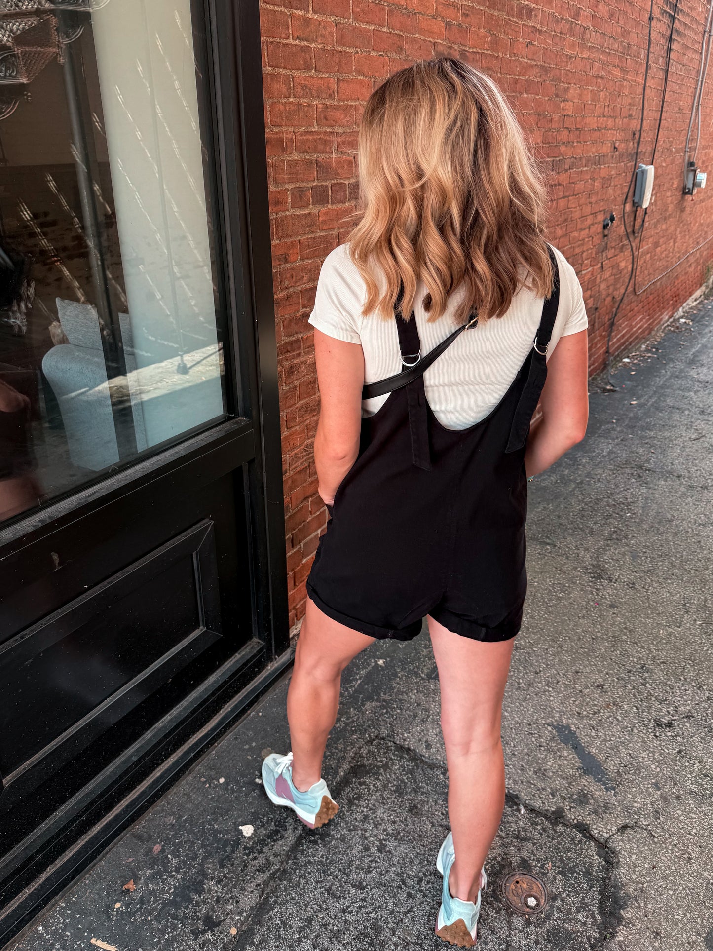 Black Denim Romper