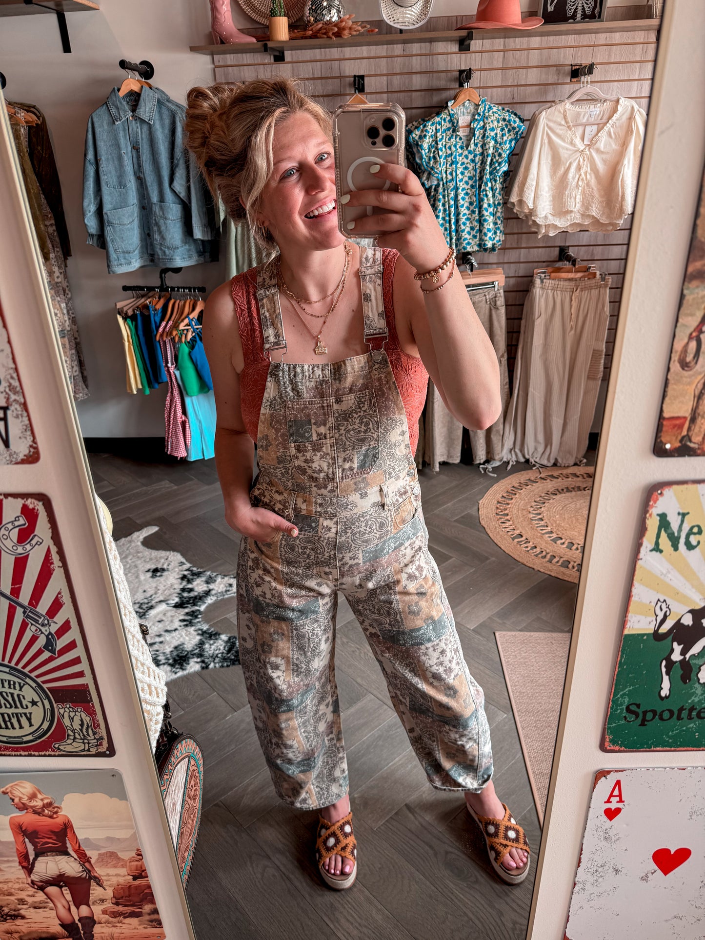 Boho Denim Overalls