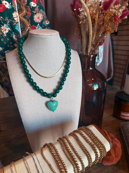 Beaded Heart Necklace