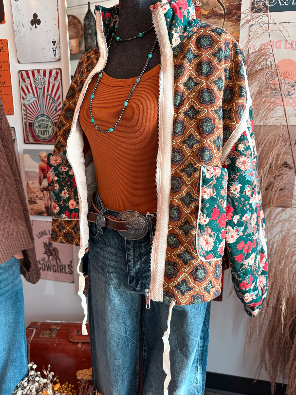 Seasons Patch Quilt Jacket