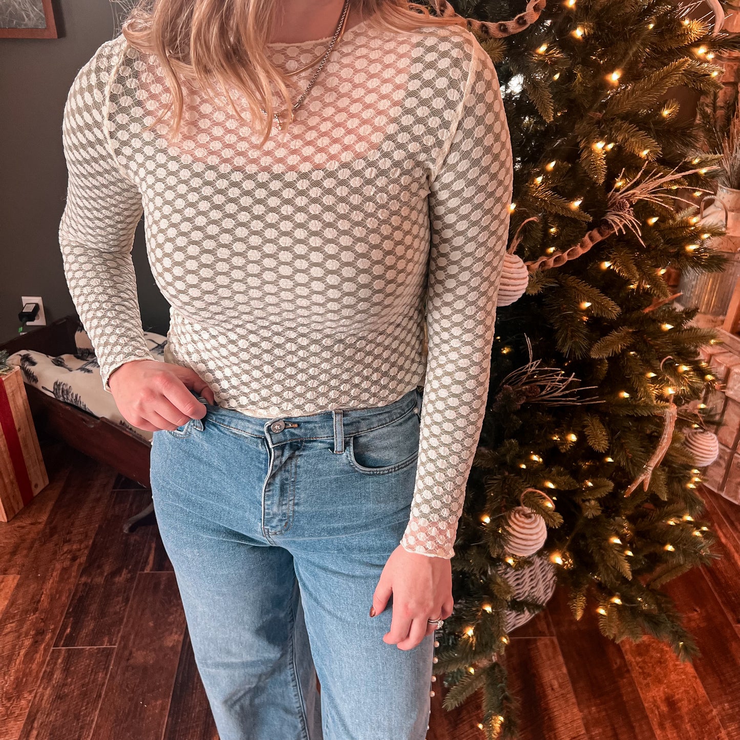 Gracie Mesh Top