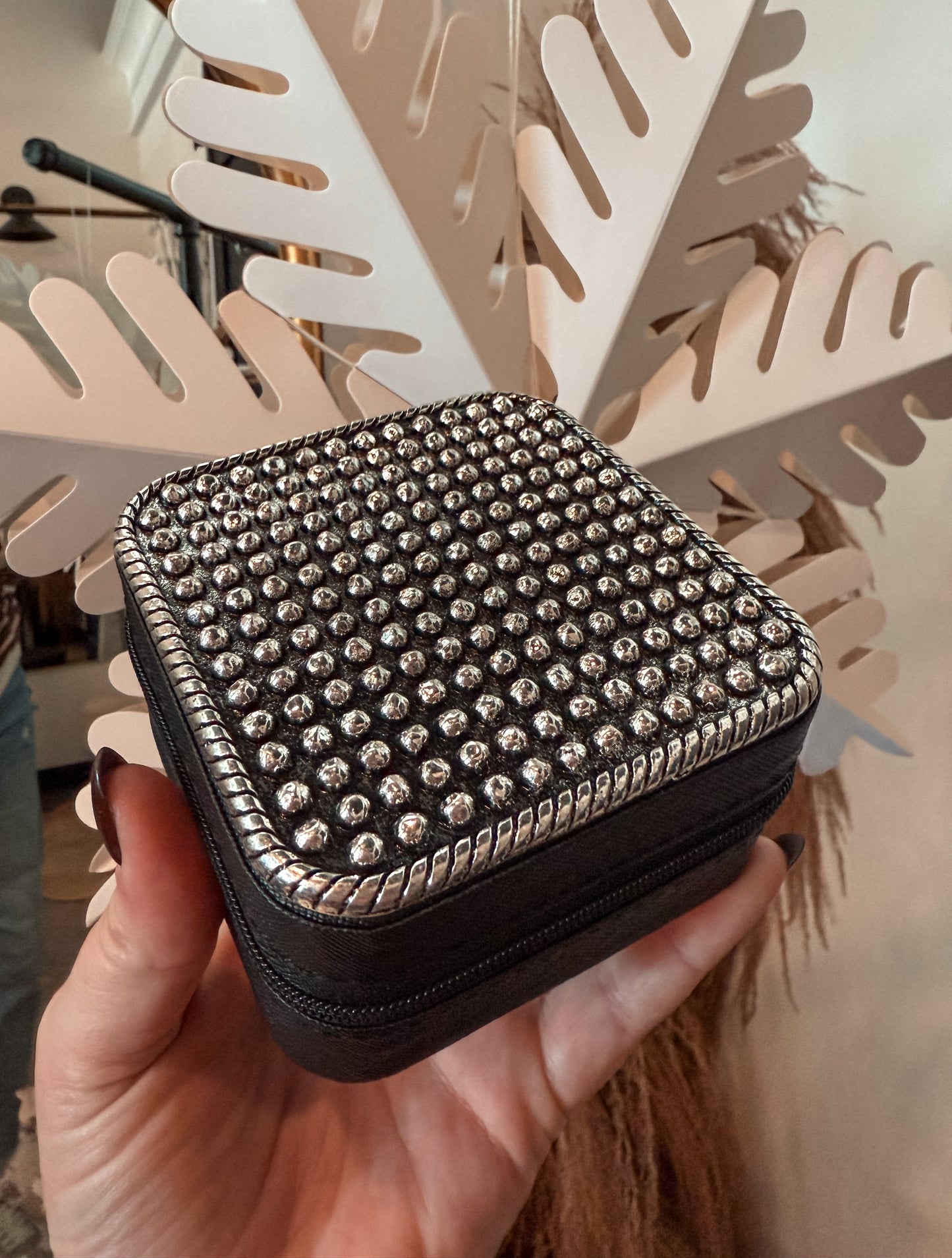 Western Metal Plate Jewelry Box