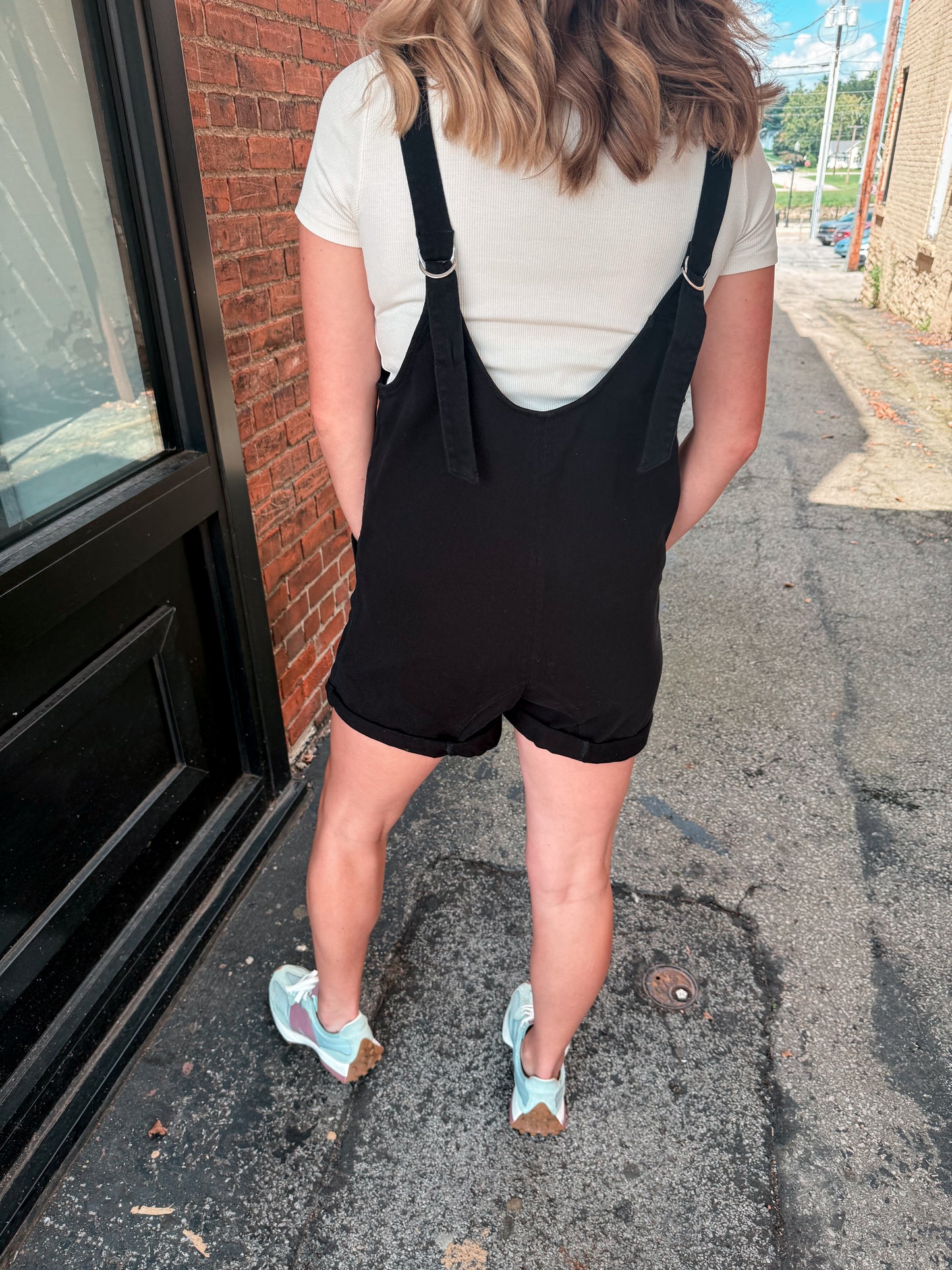 Black Denim Romper