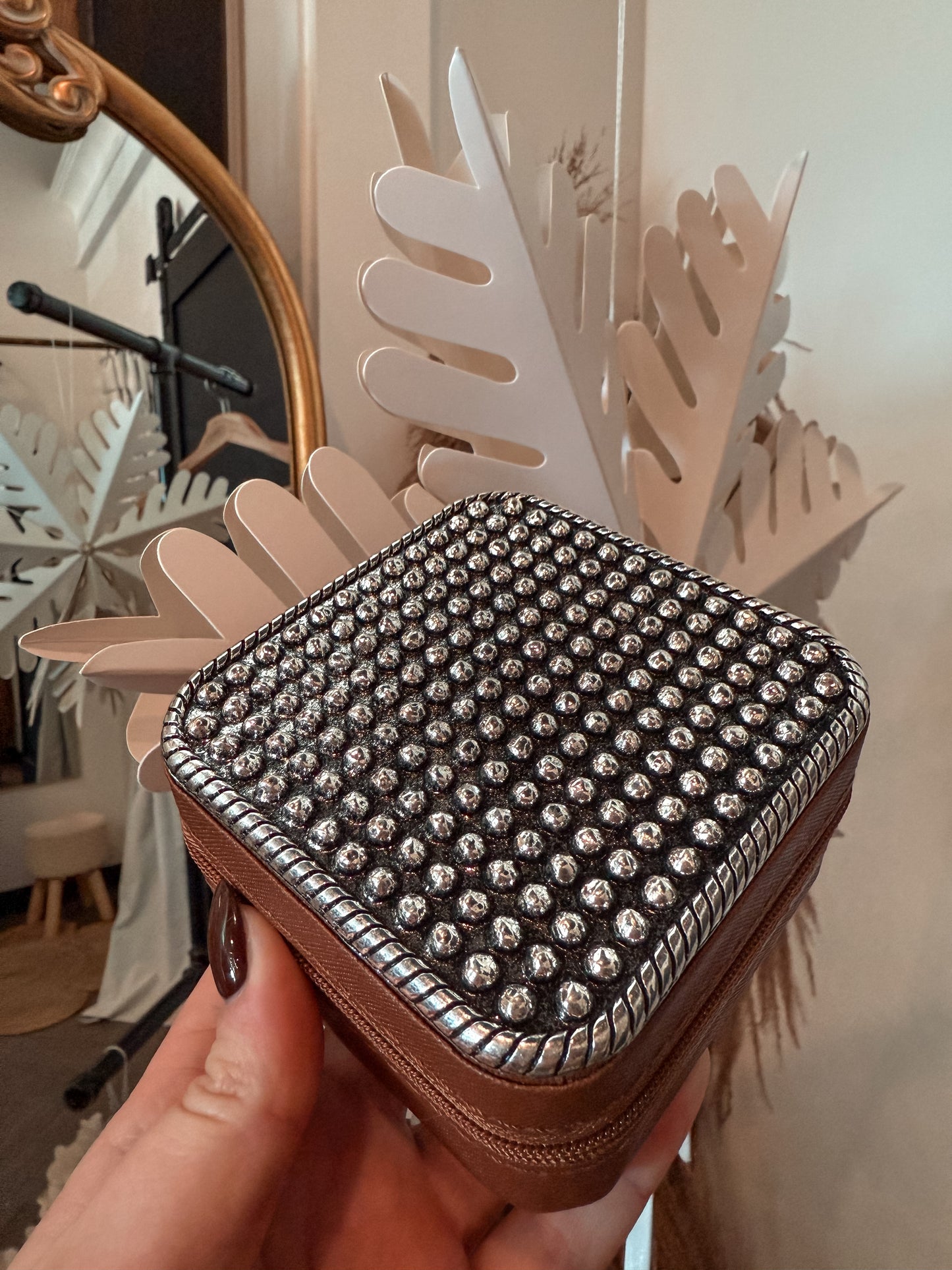 Western Metal Plate Jewelry Box