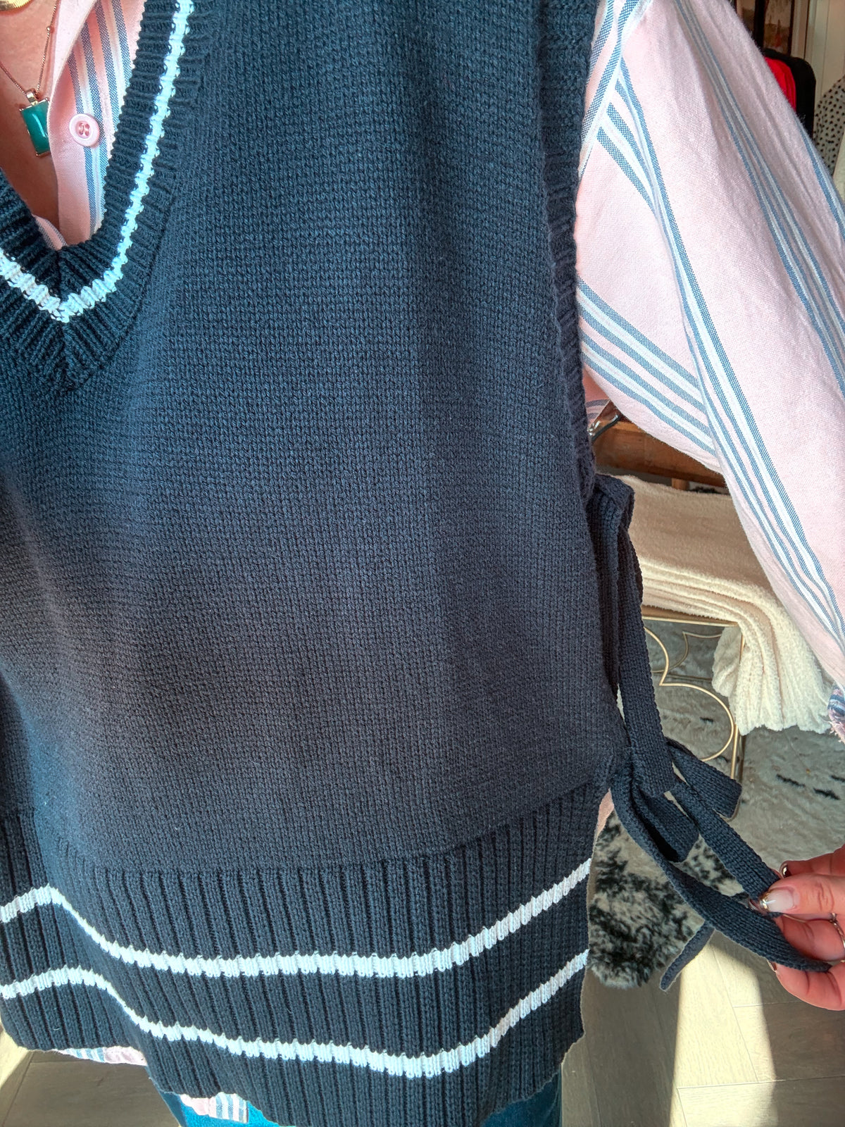 Navy Gal Sweater Vest