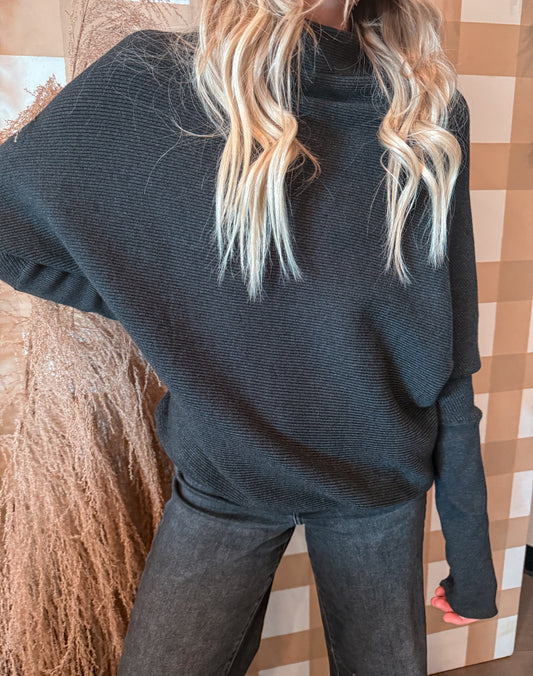 Charcoal Dolman Sweater