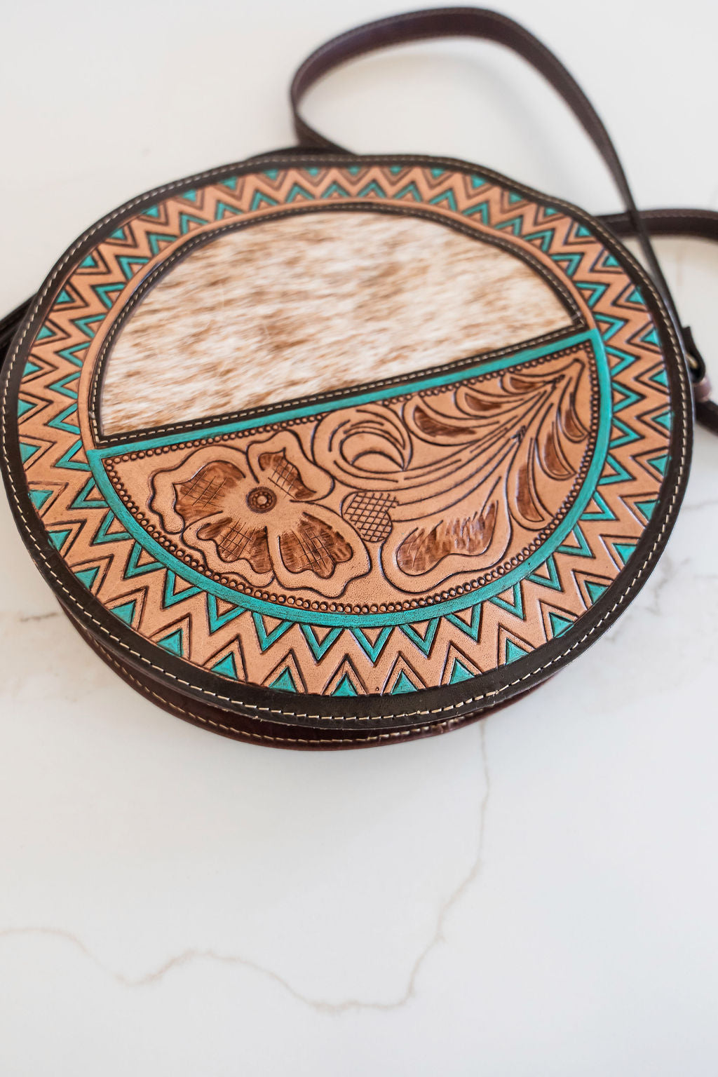 Myra Canteen Cowhide Purse