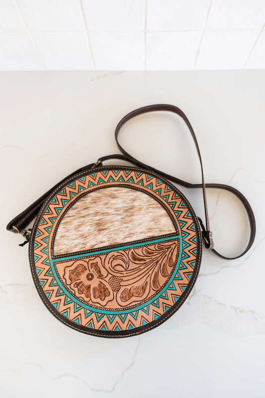 Myra Canteen Cowhide Purse