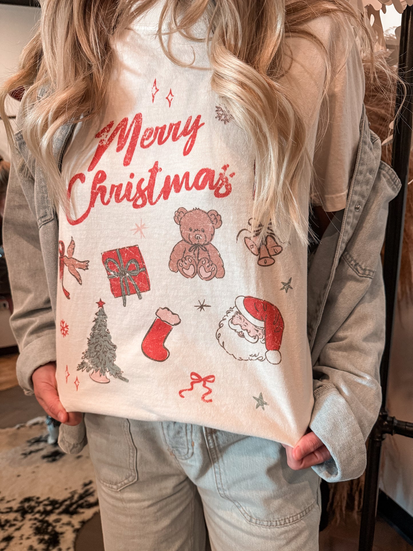 Merry Christmas Doodle Graphic Tee