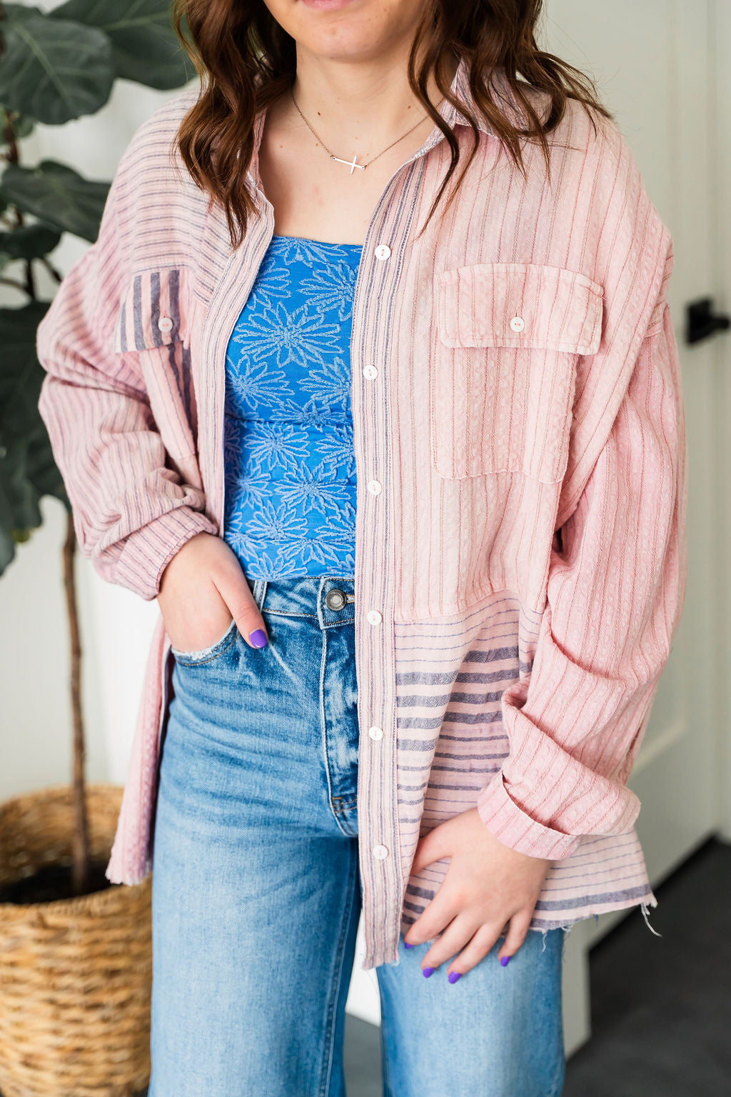 Spring Stripe Button Down