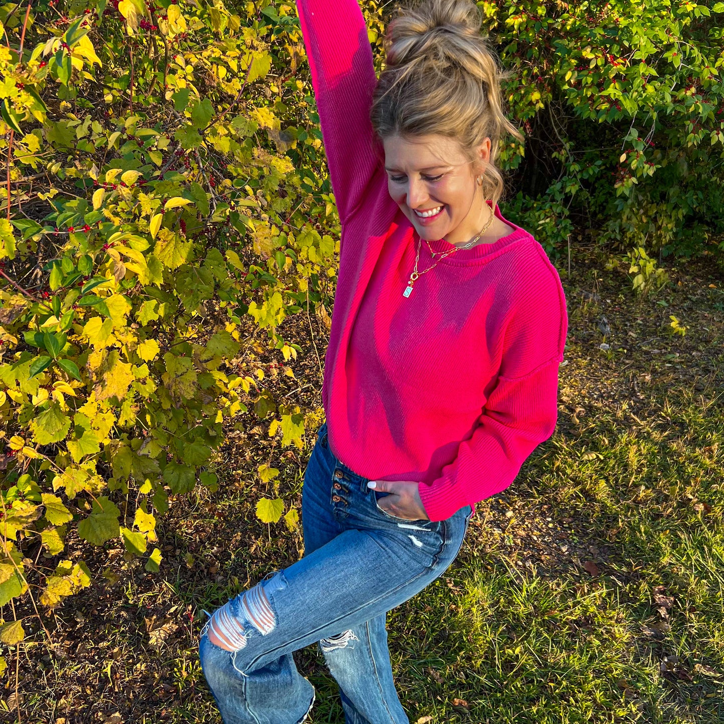 Tracey Pink Sweater