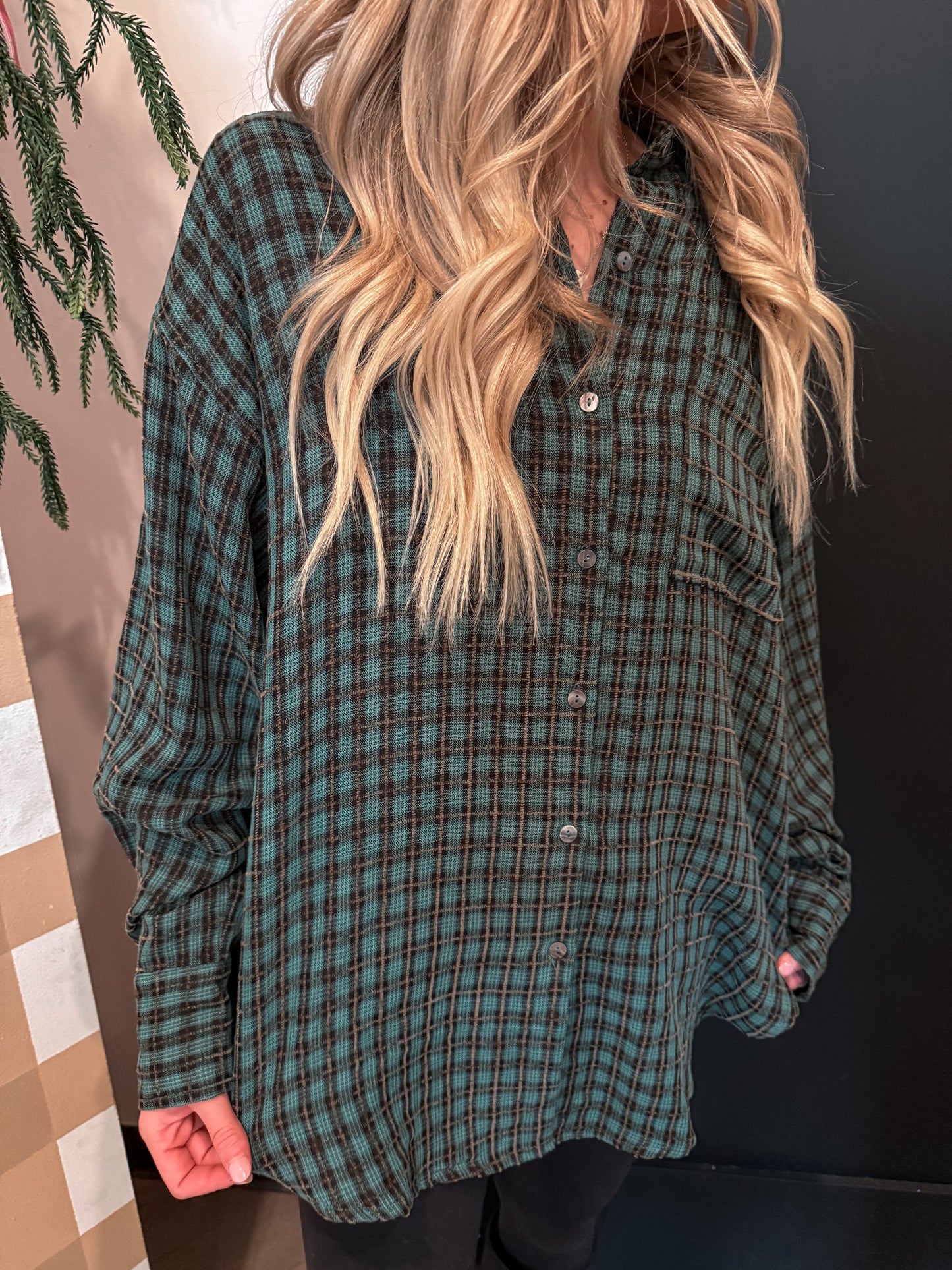 Mia Green Flannel
