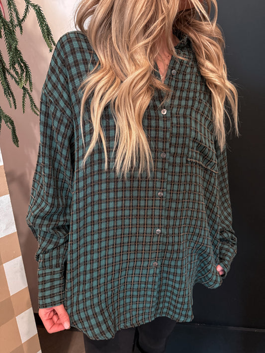 Mia Green Flannel