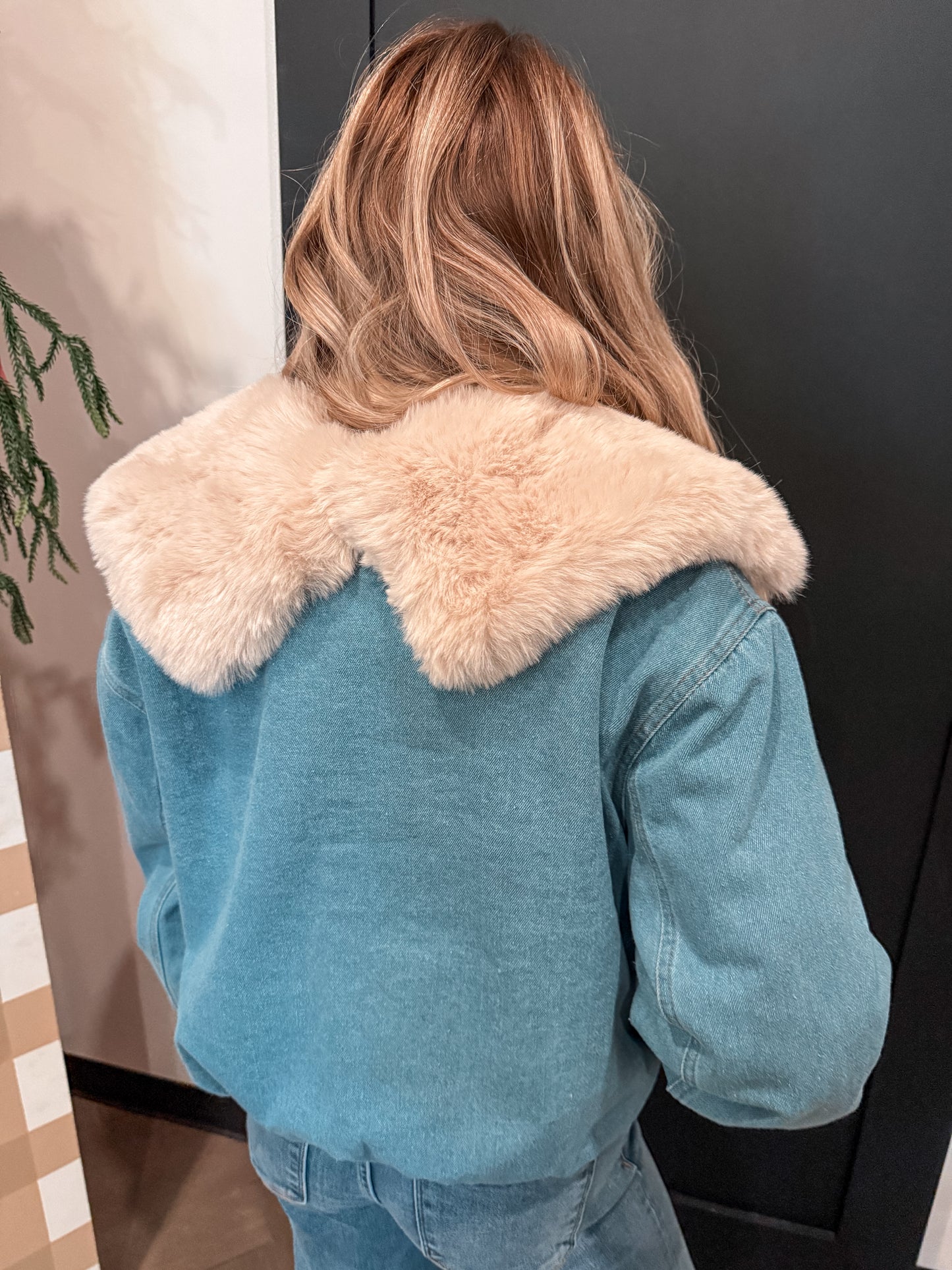 Faux Fur Denim jacket