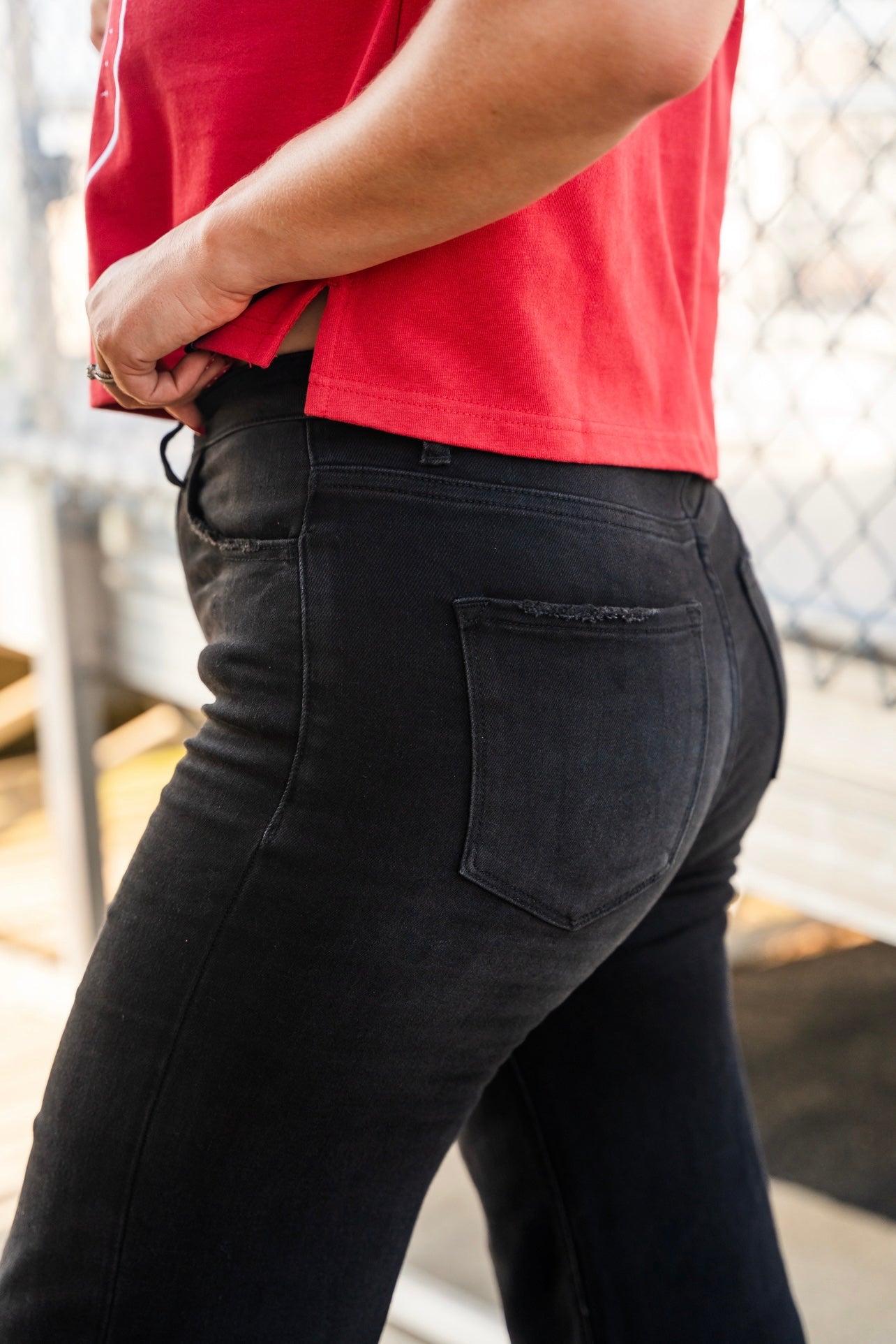 Black Distressed Jeans