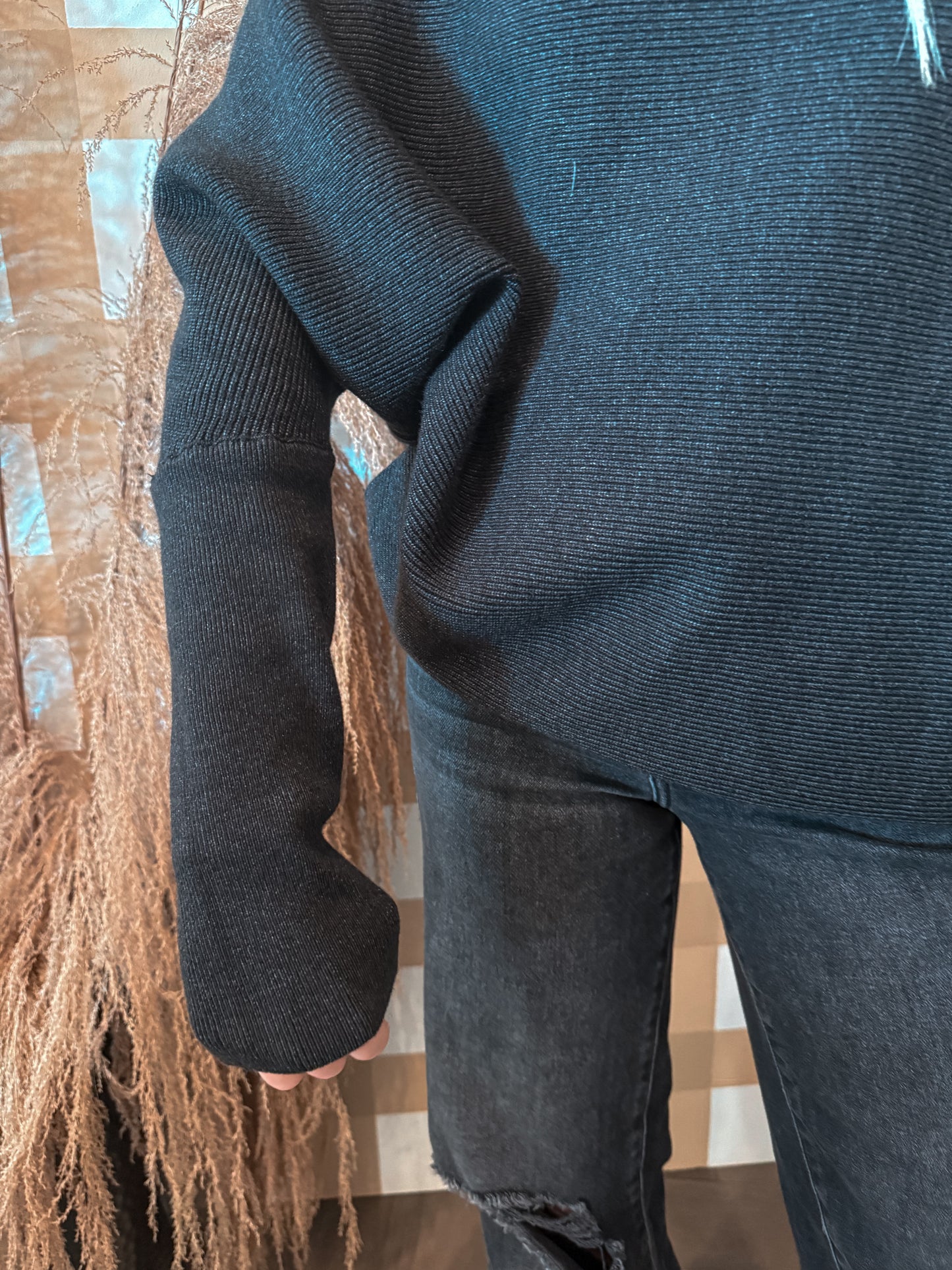 Charcoal Dolman Sweater