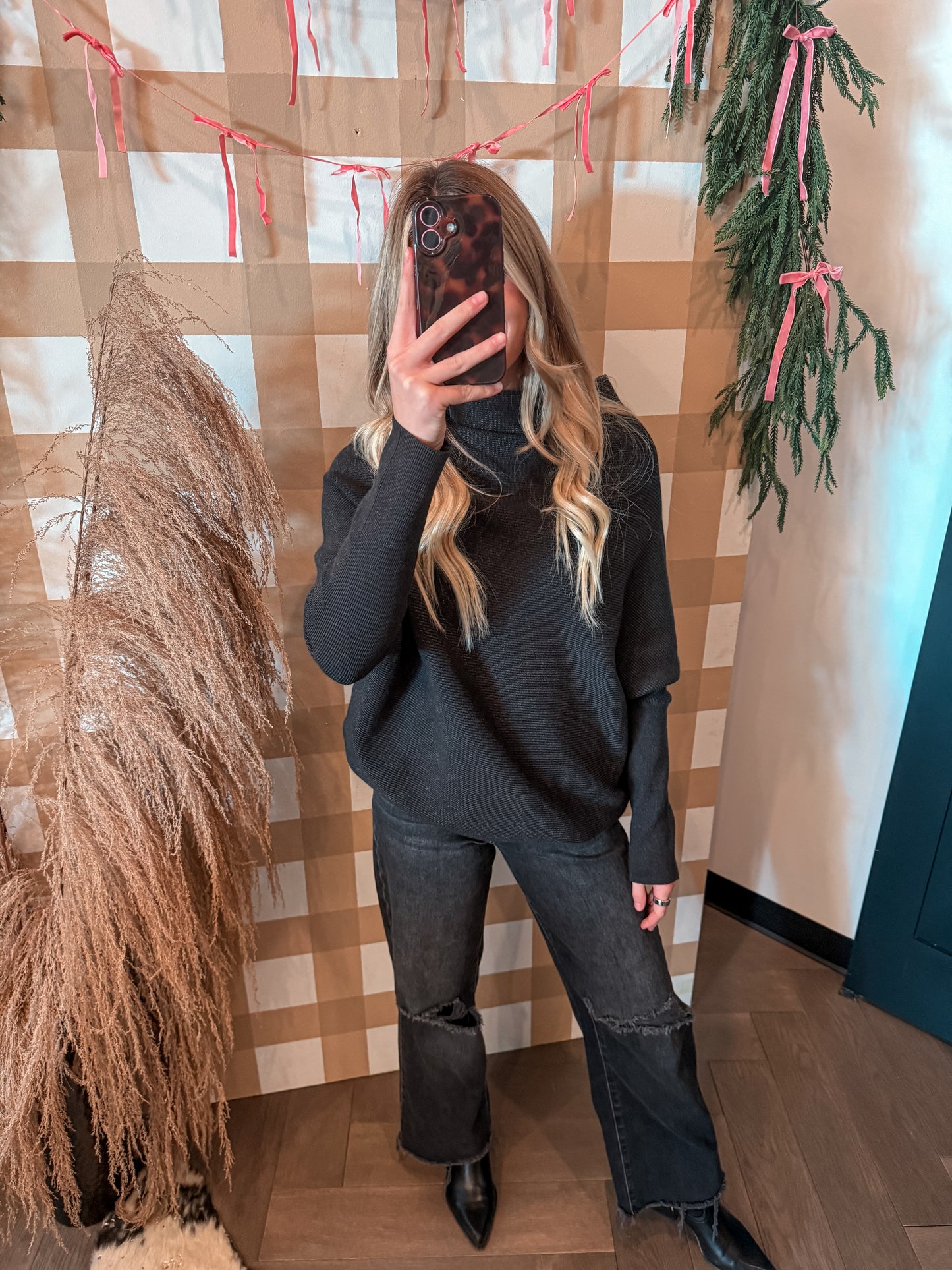 Charcoal Dolman Sweater