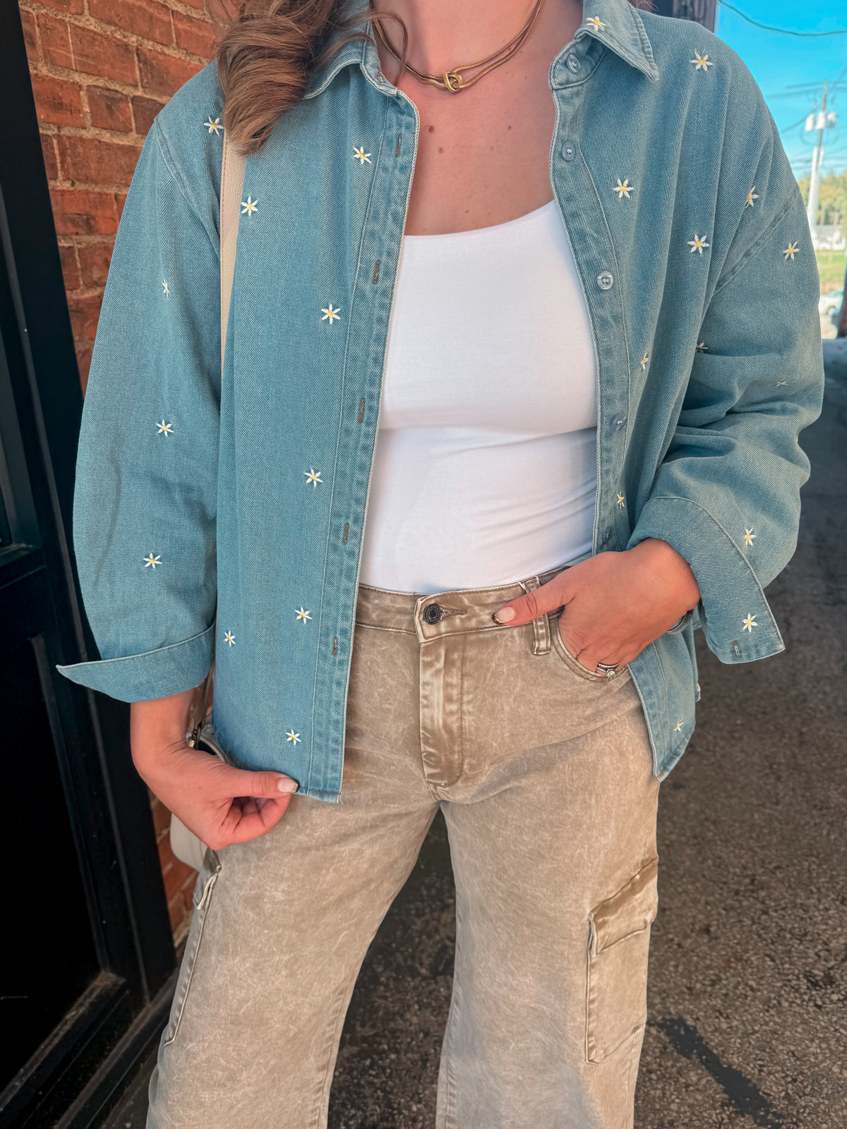 Daisy Denim Button Down
