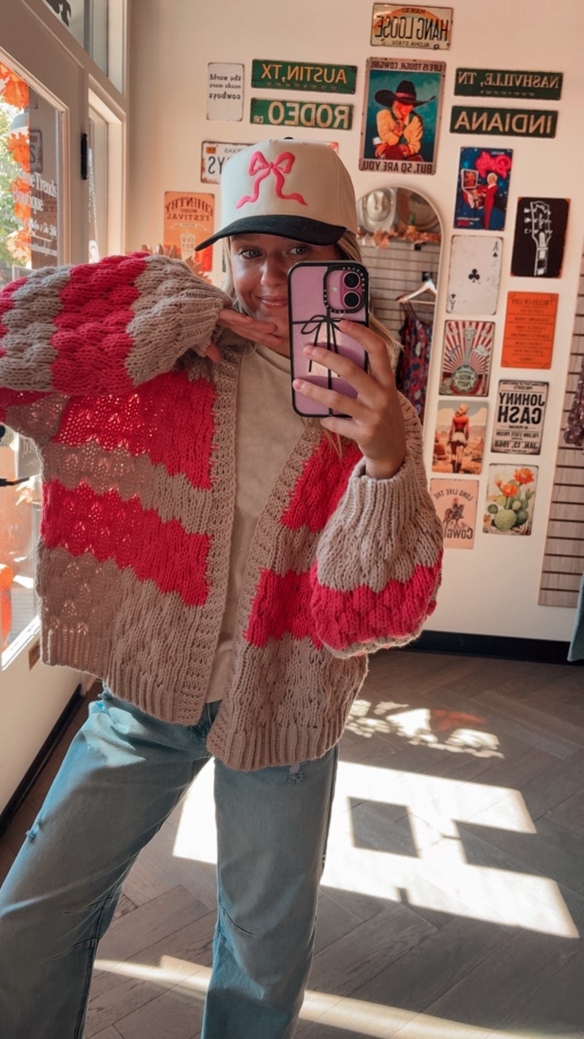 Punchy Pink Cardigan