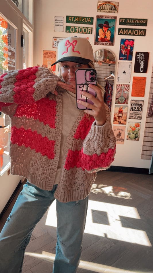 Punchy Pink Cardigan