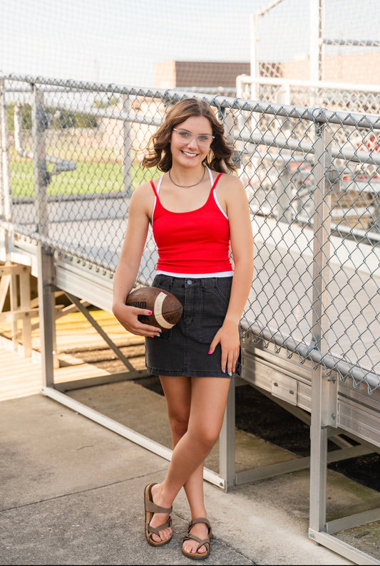 Black Cargo Skirt