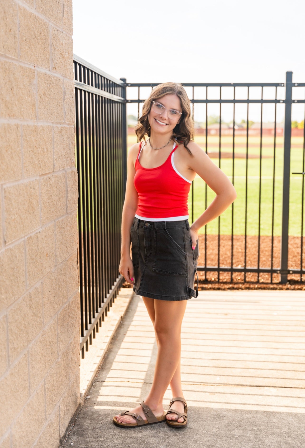 Black Cargo Skirt