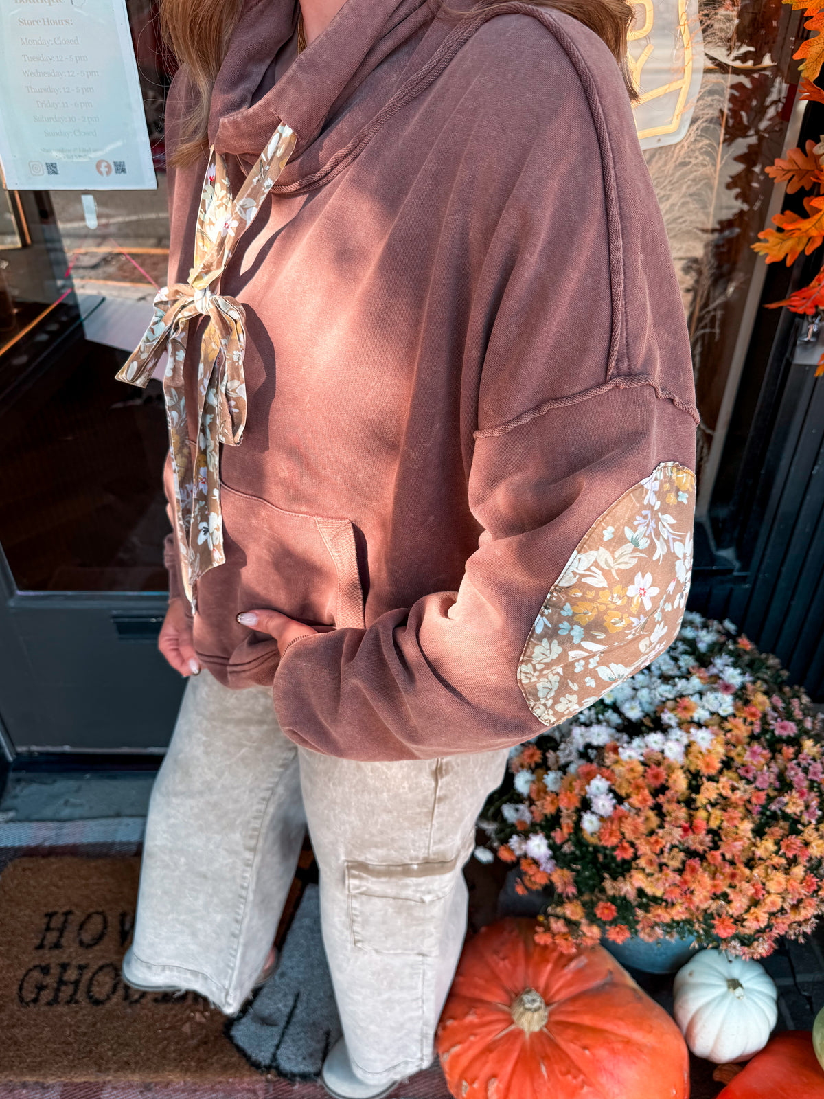 Floral Patch Pullover