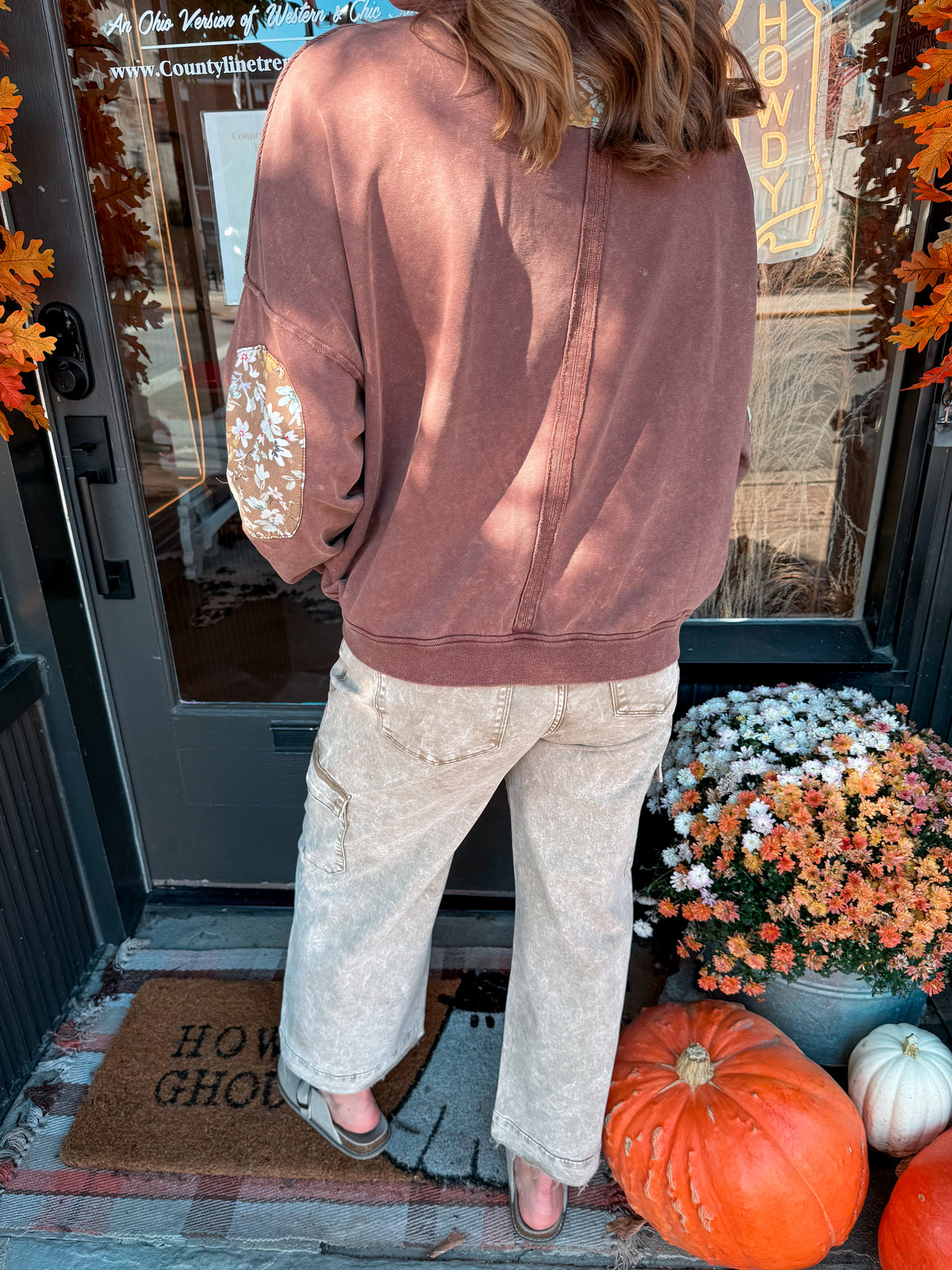 Floral Patch Pullover