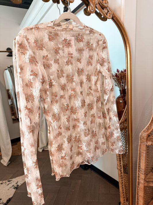 Miss Floral Mesh Tops