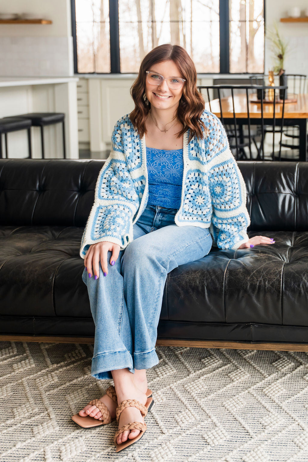 Endless Blue Crochet Cardigan