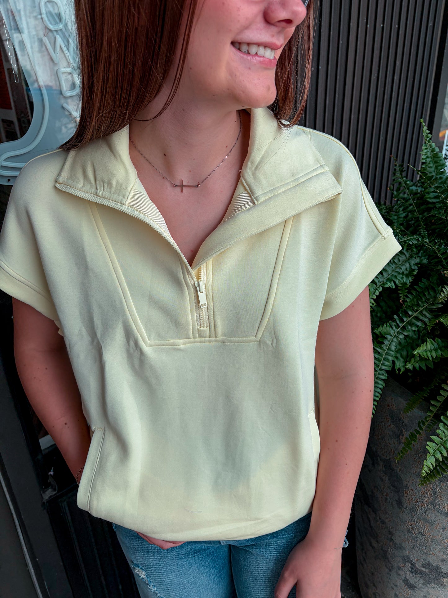 Lemon Drop Half Zip