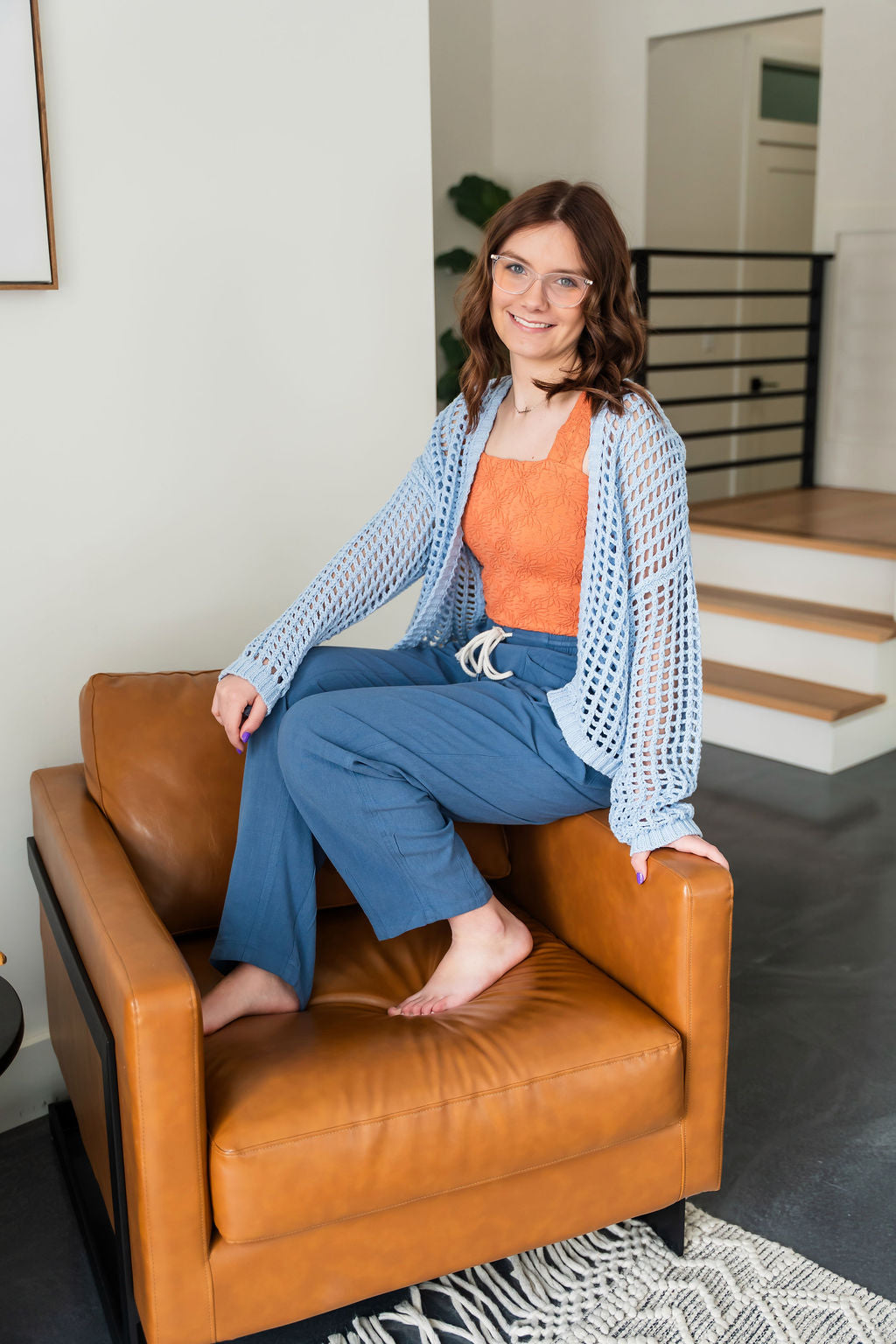 Denim Blue Linen Pants