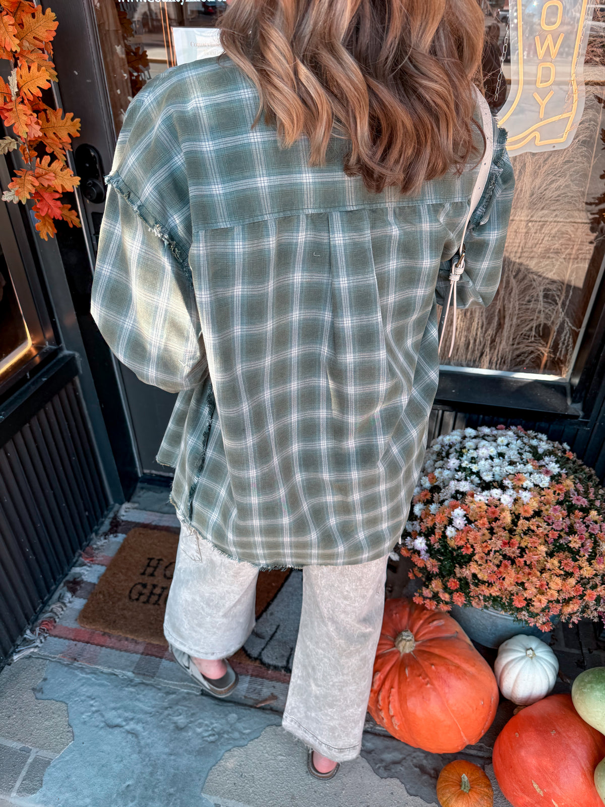 Sage Button Down