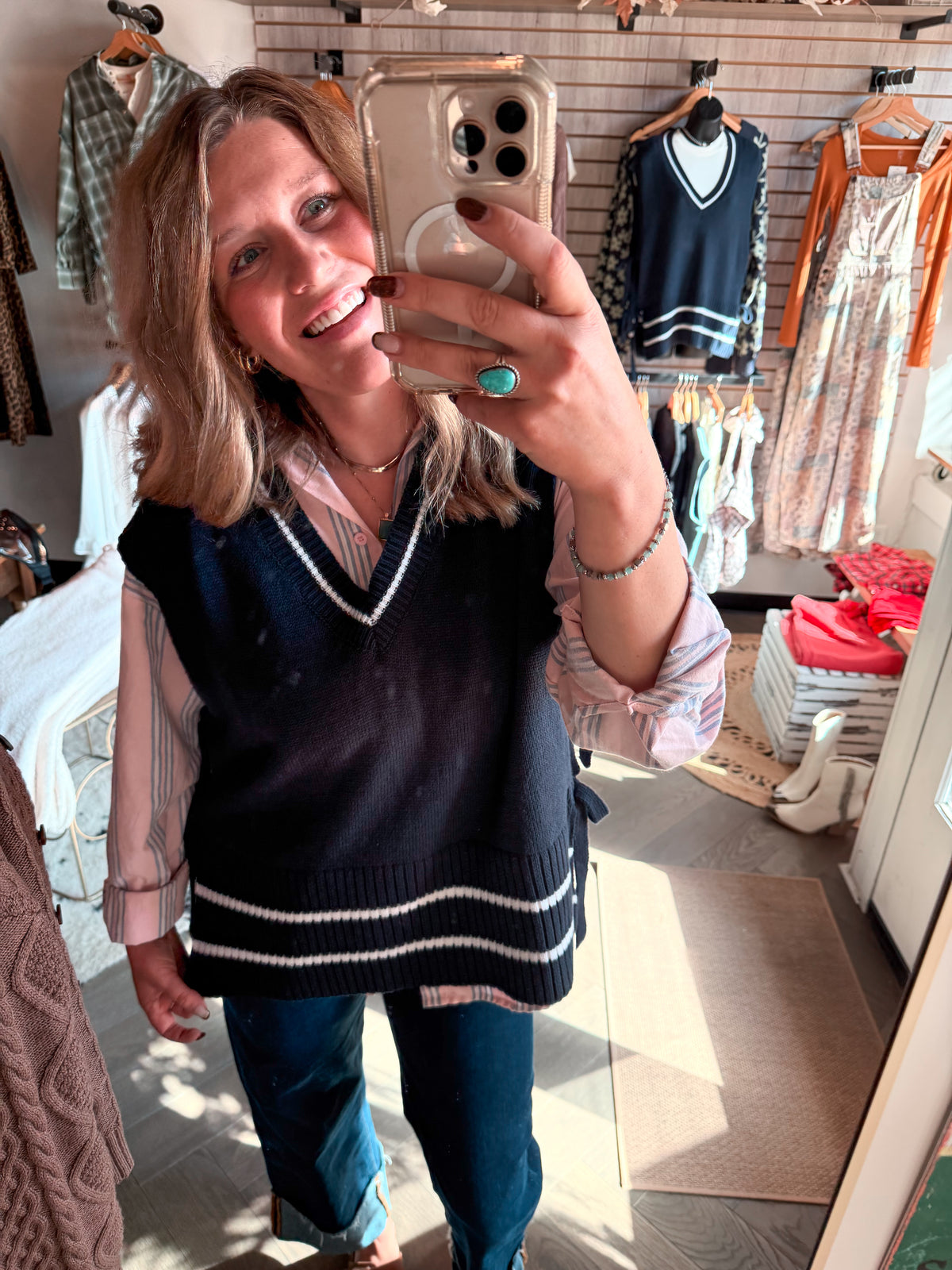 Navy Gal Sweater Vest