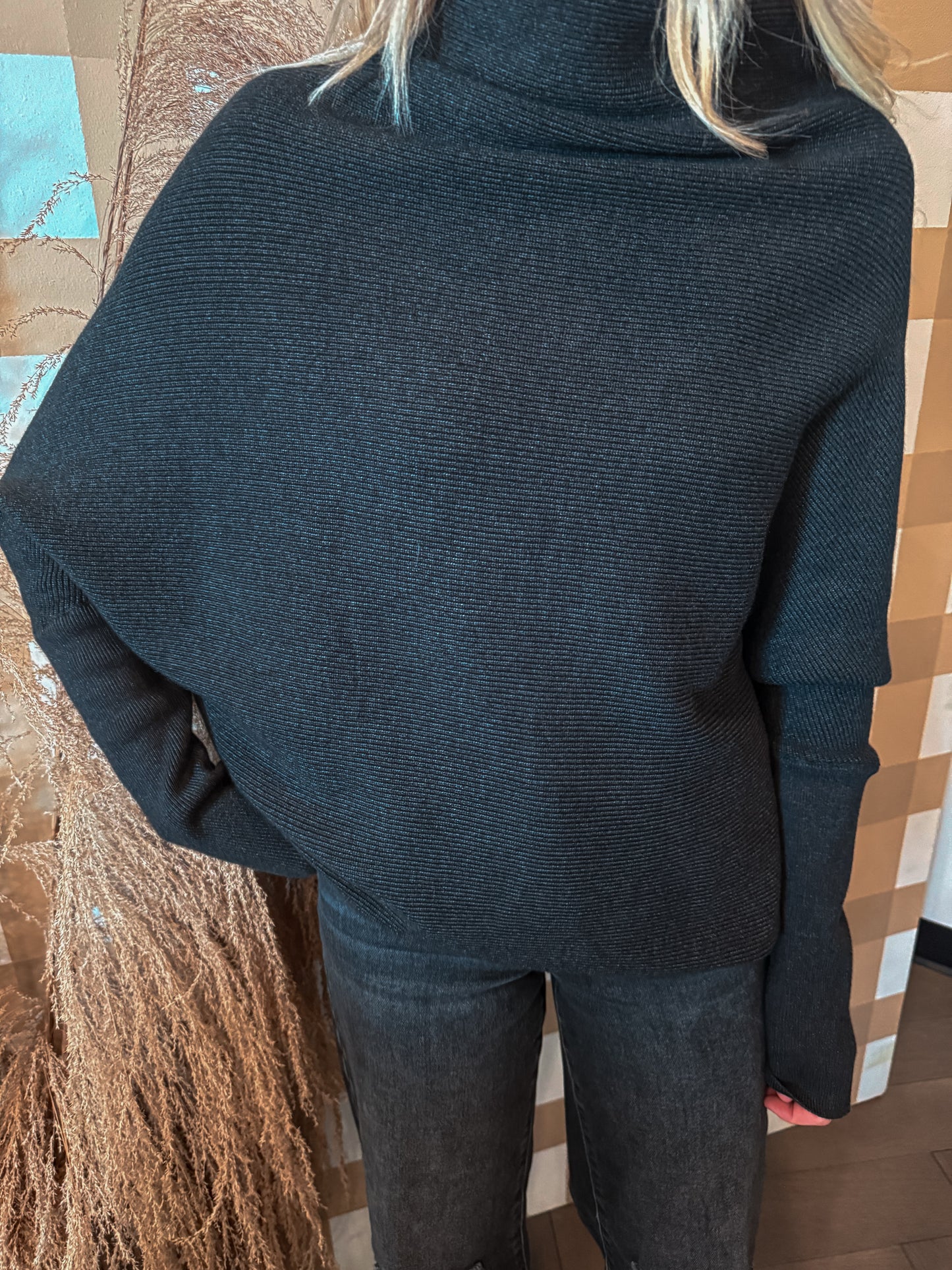 Charcoal Dolman Sweater